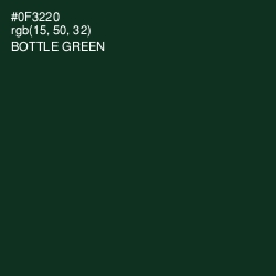 #0F3220 - Bottle Green Color Image